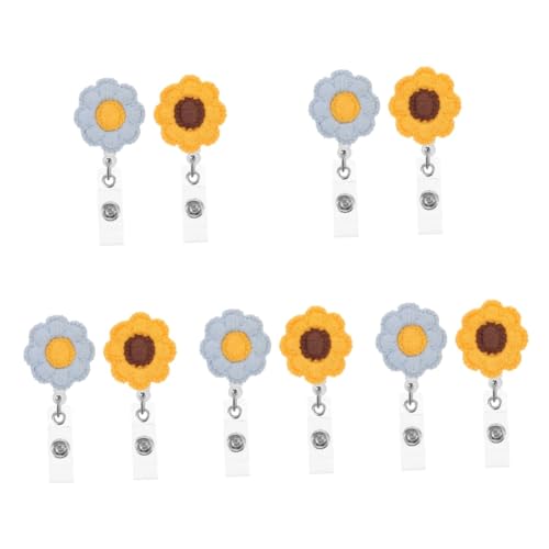 Porte-badge rétractable tournesol TEHAUX pour infirmière et médecin (10 pièces)