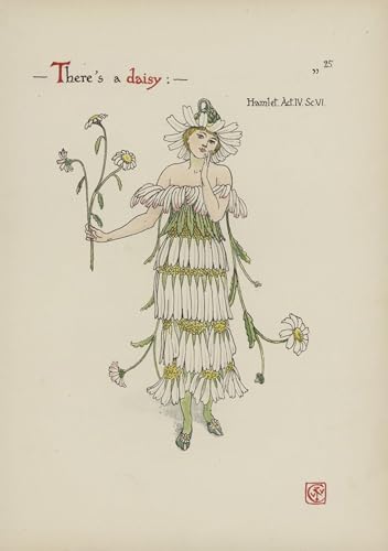 Affiche Fleurs du jardin de Shakespeare par Walter Crane impression sur toile 60x90cm