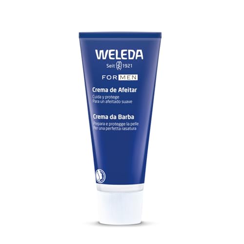 Weleda – Crema de Afeitar, Cuidado Facial Masculino, Permite Afeitado Apurado, Piel Preparada para Afeitado, Suave y Calmada, con Leche de Cabra y de Almendra, Natural – 75 ml