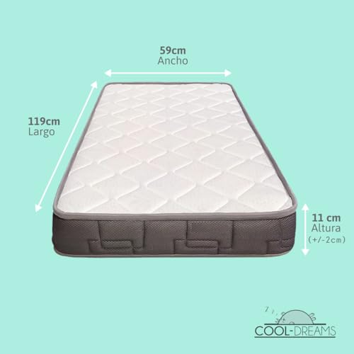 COOL · DREAMS Colchón Cuna bebé HR Morfeo para cunas de bebé de 120x60 con Certificado Oeko-Tex® y CertiPUR CoolDreams 2 COOL · DREAMS Colchón Cuna bebé HR Morfeo para cunas de bebé de 120x60 con Certificado Oeko-Tex® y CertiPUR CoolDreams - Imagen 3