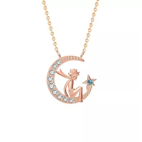 Collar de cuentas anti enredos con cadena larga ligera para niños