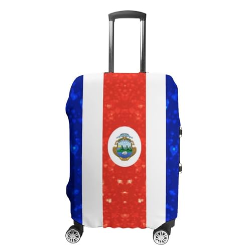 Glittering Heart Costa Rica Travel Suitcase Protector Luggage Cover Protective Washable Anti-scratch Baggage Cover