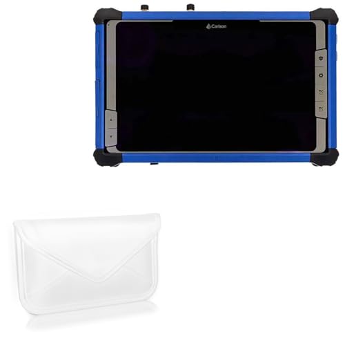 BoxWave Case Compatible with Carlson RT5 - Elite Leather Messenger Pouch, Synthetic Leather Cover Case Envelope Design - Ivory White