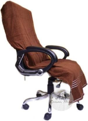 Image of ROMAN HOME 100% Superfine Cotton Solid Large Luxury Office Chair Towel with Tie Knot 550 GSM - (Pack of 1, BROWEN) Original Product AS PER Picture Shown