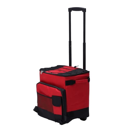 Bolsita de Enfriador con Ruedas, 43l a Gran Capacidad, Aislamiento Plegable, Enfriador de Aislamiento con Ruedas y Manijas de Hielo Plegables para el Patio de Campamento de