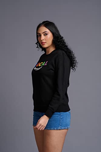 Image of Go Devil Stylish Trendy Regular Fit 100% Cotton Sweatshirt with Round /Crew Neck Full Sleeves, Casual Printed Winter Wear for Women /Girls