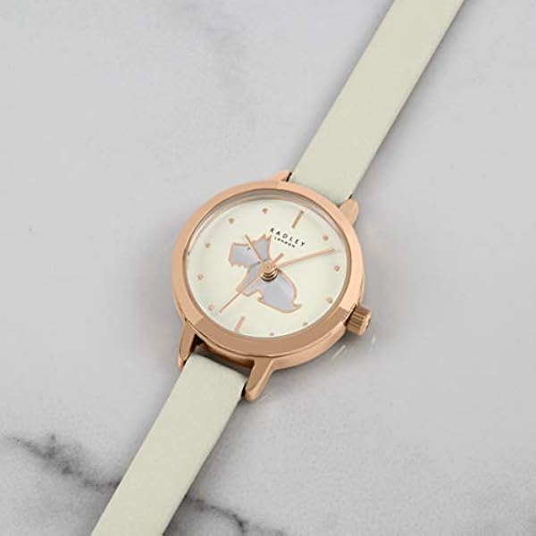 Radley Dam analog kvartsklocka med läderrem RY21252A, Krita, armband