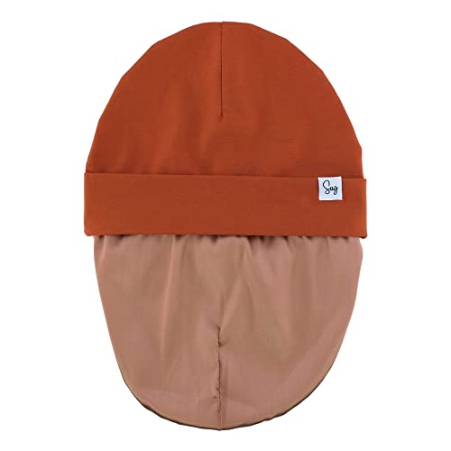 Jersey Beanie Hat For Newborn Baby Boys Girls Silky Satin Lined Hats Bonnet Toddler Infant Little Kids Beanies Caps(0-6M,012 Cott Rust) #TOP3