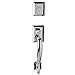 Bravura Hardware 913 Savannah Handleset Right Handed Modern Lever with Charlotte Lever for Front Door Entrance Door, Chrome