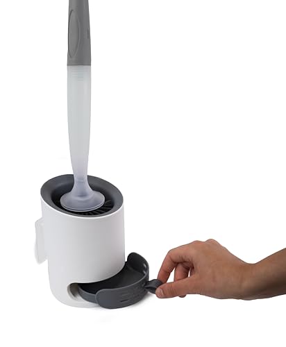 Image of Soap Dispenser Toilet Brush - Leakproof, Refillable Built-in Soap Dispenser, Ventilated Holder, No-Drip Design