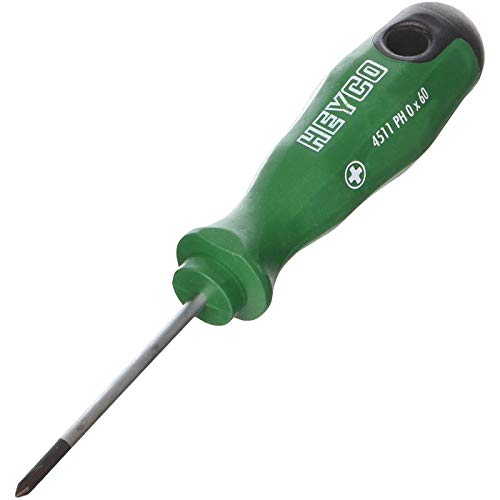 Heyco 4511000080 4511 Tournevis cruciforme, Argent/Vert/Noir Cover