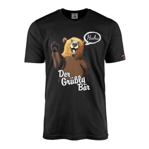 T-shirt ours Grüßly vêtement imprimé graphique coupe ajustée pour homme et femme