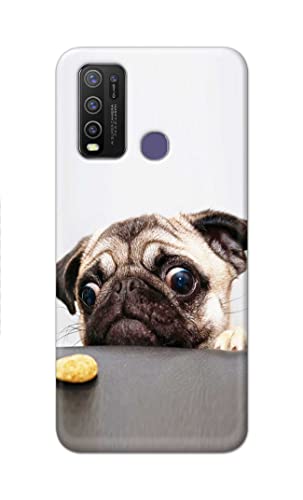 Image of PRINTFIDAA� Printed Hard Back Cover Case for Vivo Y50 Back Cover (Pug Dog) -2808