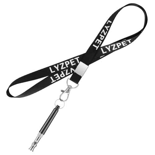 LYZPET Dog Whistle, Dog Whistle to Stop Barking Neighbors Dog, Adjustable Ultrasonic Silent Training Device, Black