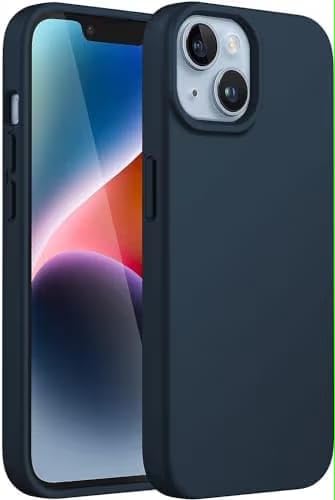 Image of Silicone Case compitable for iPhone 15, Light Blue Protective Cover with Camera Protection Smooth and Soft (Blue)