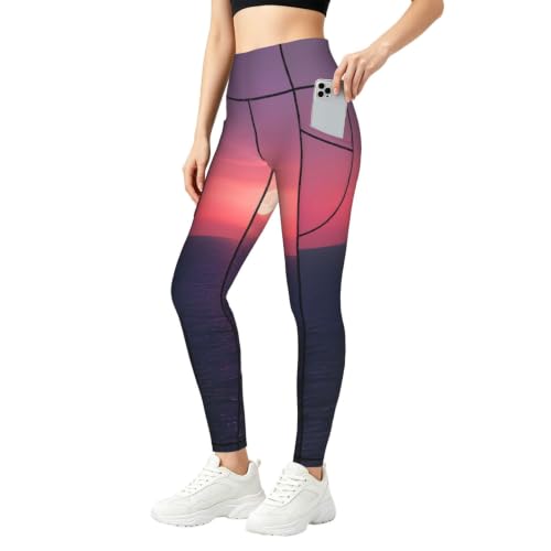 Pantalones de yoga con estampado hippie y bolsillos para tu rutina diaria de fitness y correr