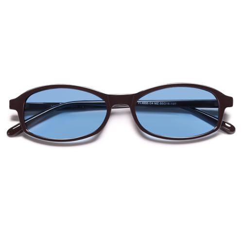 Image of VANLINKER Retro Polarized Rectangle Sunglasses Womens Trendy 90s Small Square Sunnies Vintage Narrow Thin Frame VL9855