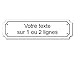 Mygoodprice Plaque gravée personnalisée 1 ou 2 Lignes 14,5x4cm autocollante Blanc écriture Noire