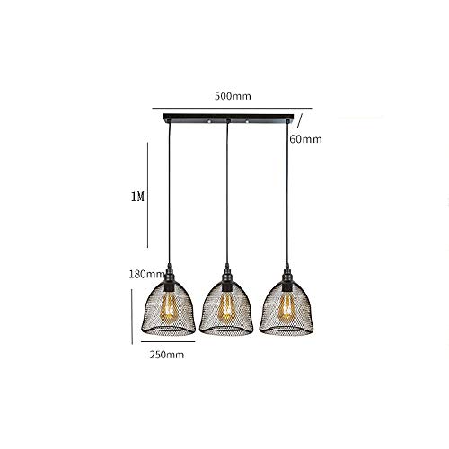 Lustre vintage 3 têtes blanc solution d'éclairage rétro pour plafonds bas de restaurant