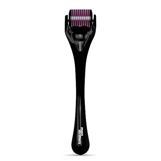 THE PURE NEST Derma Roller 0.5mm for Hair & Beard Growth ? 540 Titanium Micro Needles for Hair Regrowth, Beard Growth, Acne Scar Reduction & Skin Rejuvenation ? Safe for Men & Women