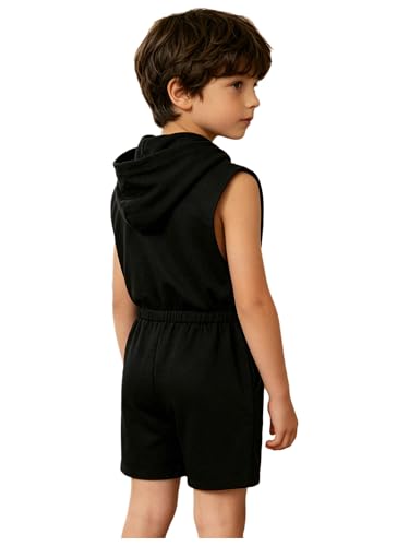 Combinaison d'été légère noire élastique pour adolescents 16 ans