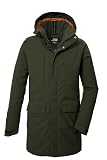 killtec Hombre Parka/parka funcional con capucha con cremallera KOW 80 MN PRK, dark moss, M, 41848-000