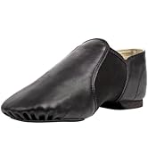 Asyusyu 100% Cowhide Leather Jazz Shoes for Girls,Pointed Toe Soft Leather Dance Slippers for Tod...
