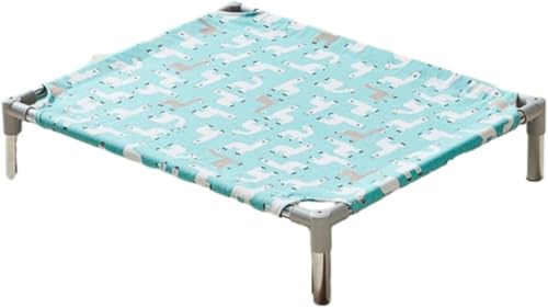 ペットベッド 夏用 犬用 猫用 脚付き コット キャンプベッド 小型犬用高床式ベッド 猫の冷却ベッド 犬の冷却ベッド 高架猫ベッド 猫ハンモック 猫の寝床 通気性 寝床 猫用ベッド 犬用ベッド (青色)