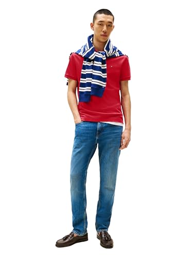Image of Tommy Hilfiger Mens Short Sleeve Casual Polo Shirts in Regular Fit with Liquid Cotton