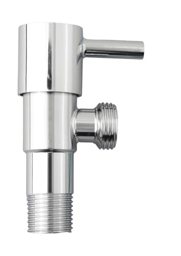 Valvola Ad Angolo Per Rubinetto Valvola ad angolo for rubinetto da 2 pezzi Valvole for in acciaio inossidabile 304 Angolo di ingresso acqua Arresto applicabile Cucina Bagno