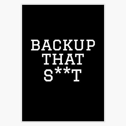 Backup That Stuff Cybersecurity 5" Removable Magnetic Bumper Sticker | Heavy-Duty Vehicle Magnet