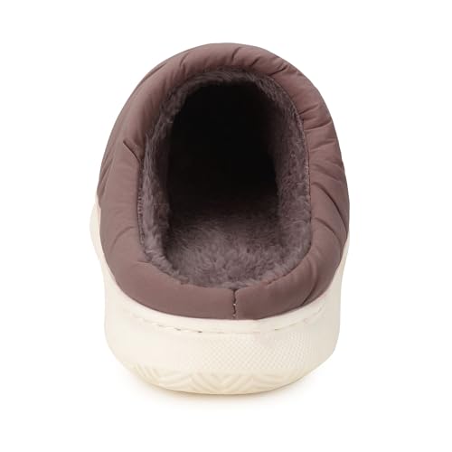 Image of CASSIEY Slippers for Mens Winter Home Indoor Outdoor Warm Thick Sole Waterproof down Cotton Slipper