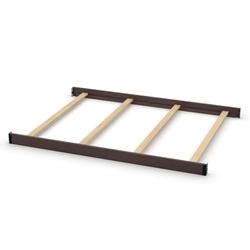 Image of Full-Size Conversion Kit Bed Rails Compatible with Delta Children Convertible Cribs - Solid Wood Rail #0050 - Toddler and Adult Bed Rail for Full-Size Beds - Baby Furniture (Chocolate - 204)