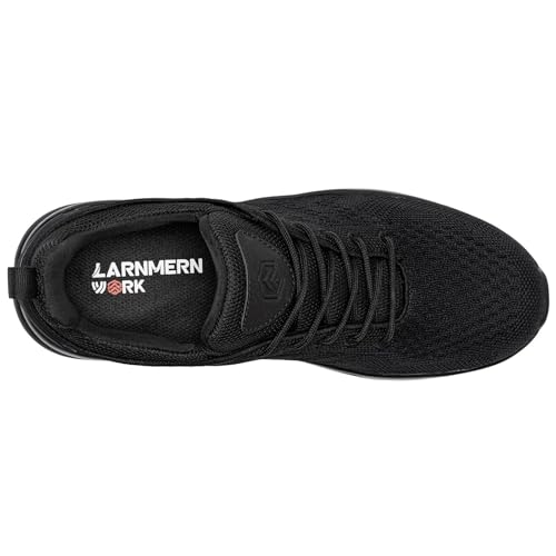 larnmern men non slip work sneakers water resistant food service zapatos trabajo antideslizantes walking shoes waterproof shoes slip-on black 105