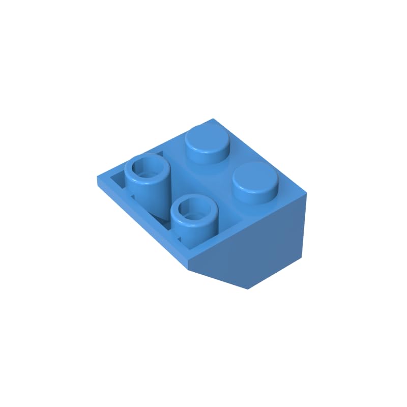 Gobricks 3660 Slope Brick 2x2 45° Inverted Slope 50 Pieces GDS-599 Compatible with Lego Building Blocks Color:Medium Blue