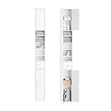 Photo Gallery sobuy colonna bagno stretta – mobile bagno idrorepellente, alto con ripiani regolabili e cassetto – armadietto salvaspazio, mdf, bianco, 20x180x20cm, bzr34-ii-w Photo Gallery sobuy colonna bagno stretta – mobile bagno idrorepellente, alto con ripiani regolabili e cassetto – armadietto salvaspazio, mdf, bianco, 20x180x20cm, bzr34-ii-w