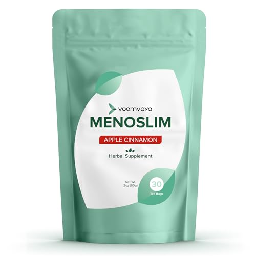 Image of VoomVaya MenoSlim Tea - Menopause & Perimenopause Supplement for Women - Supports Healthy Metabolism & Overall Wellness - Apple Cinnamon Flavor - 30 Tea Bags