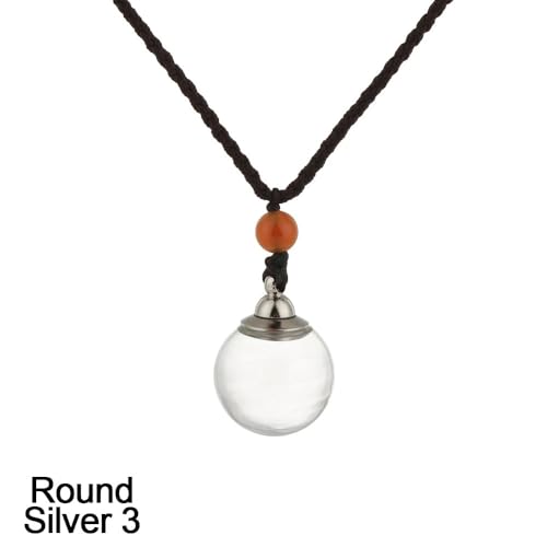 925 Sterling Silver Blood Vial Pendant Necklace for Women and Men - Glass Perfume Bottle Jewelry - Water Container Jar for Liquid Oil Diffuser2