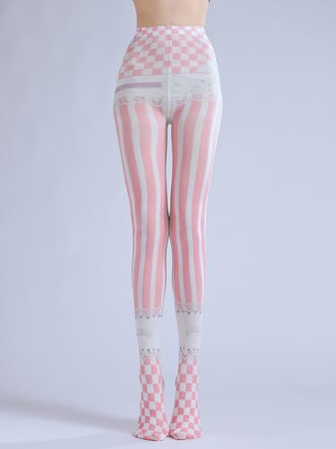 Image of Sahabowi Women's Sheer Tights, Digital Print Designs Stockings