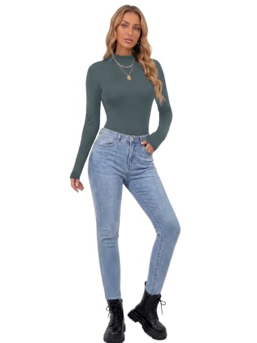 Image of OPOIPIN Women's Long Sleeve Basic Bodysuit
