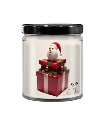Coni Blau Christmas Candle with Santa Christmas Red Box