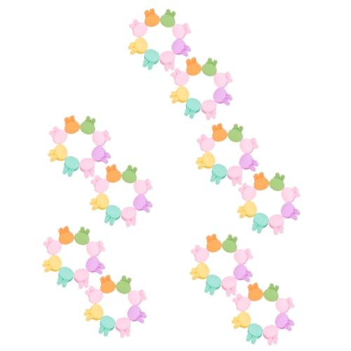 Barrettes à cheveux pour tout-petits et bébés : lot de 100 pinces crabes lapin colorées