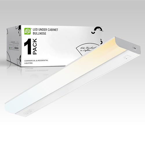 Image of ASD LED Under Cabinet Lighting Hardwired, 24 Inch 12W 2700K-5000K Selectable, 1051LM, CRI90+, Direct Wire Linkable Under Counter Lights for Kitchen, Dimmable Under Cabinet Lights, White, UL Certified