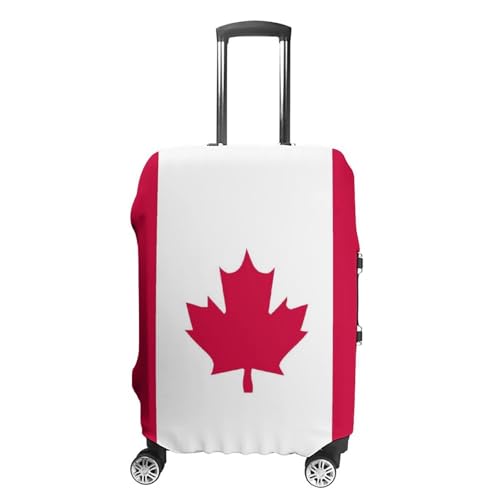 Canadian Flag Travel Luggage Cover Suitcase Protector Washable Baggage Covers Fit 19-32 Inch