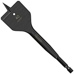 1 x SabreCut SCRIW40_1 40mm x 152mm Impact Rated Flat Wood Spade Bit Compatible with Bosch Dewalt Makita Milwaukee and Many Others