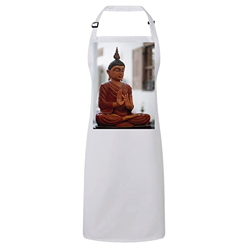 Tablier cuisine Bouddha assis style thaïlandais pour chef passionné