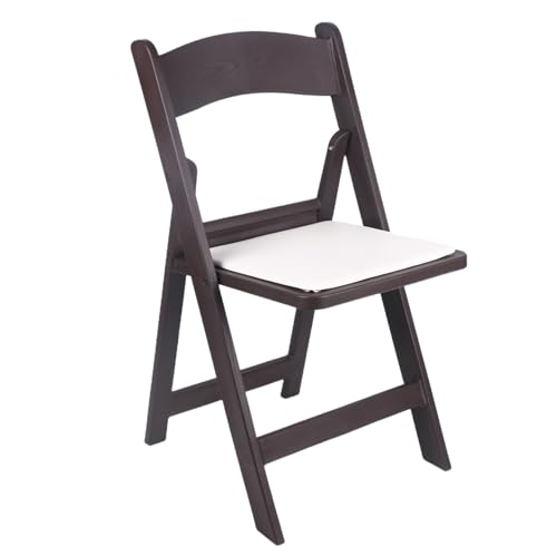 Image of BTEXPERT Resin Folding Chair Vinyl Padded Seat Indoor Outdoor Lightweight Set for Home Event Party Picnic Kitchen Dining Church School Weddings Set of 12 Brown