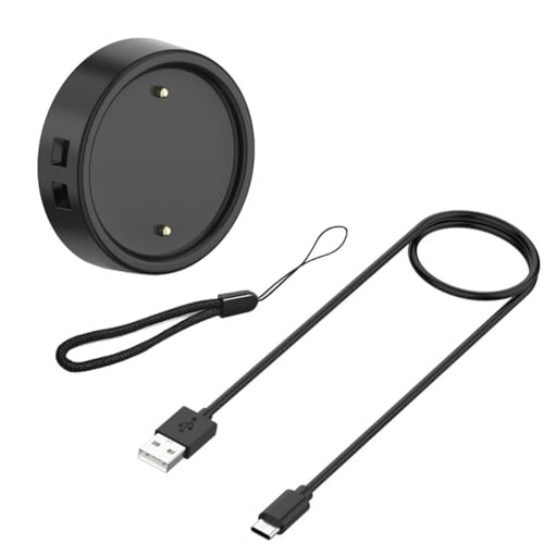 ARMYJY Base de carga para Amazfit Bip 6 y Active 2 con cable de 100 cm, estación de carga ABS con cordón para alimentación segura, color negro