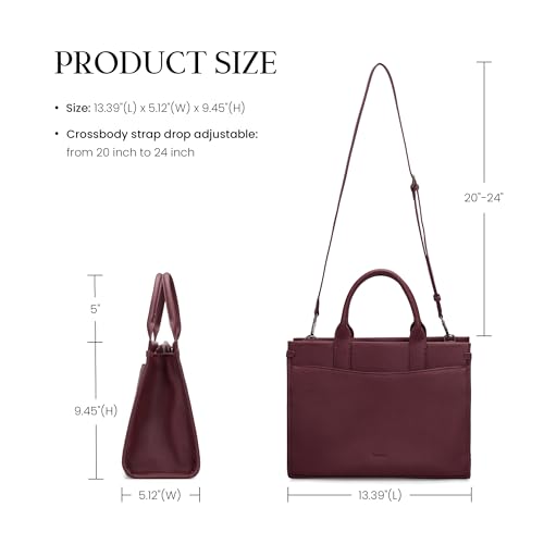 Bolso Tote de Cuero Genuino para Mujer con Asa Superior miniatura 6