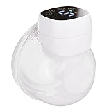 Putybudy - Sacaleches portátil manos libres, extractor de leche eléctrico invisible y silencioso con 3 modos, 9 niveles de aspiración, pantalla de pantalla LED de 180 ml, colector de latón a 24 mm